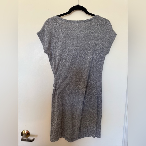 Aerie Grey Short Sleeve Tie Waist Mini Dress in Size Medium - Picture 4 of 7